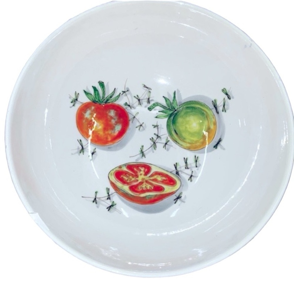 Beautiful ceramic tomato salad bowl
